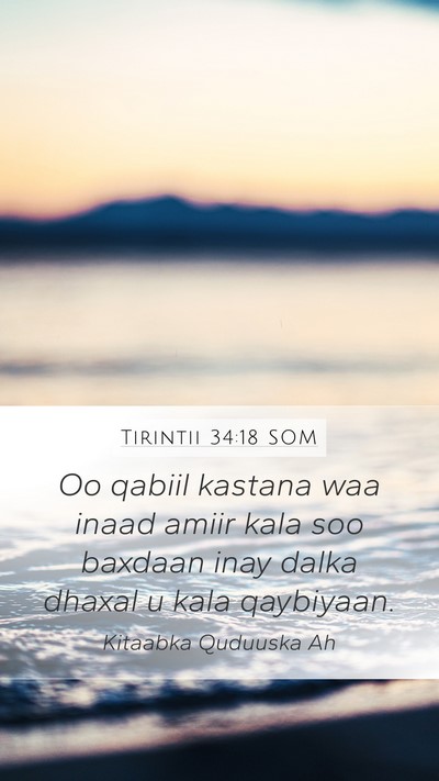 Tirintii 34:18 SOM Bible Verse Image