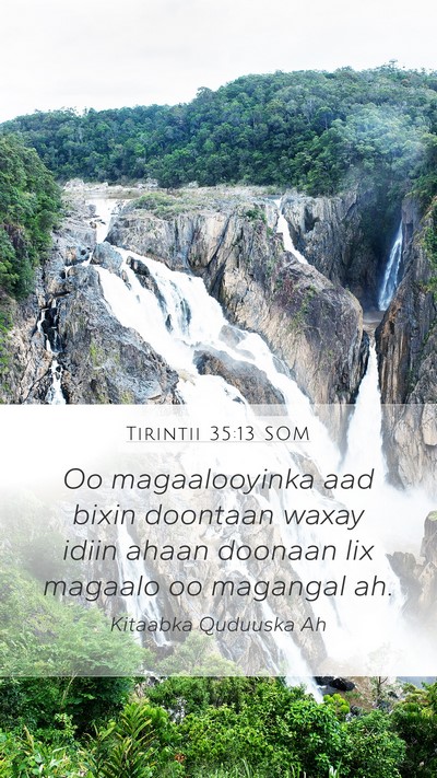 Tirintii 35:13 SOM Mobile Phone Wallpaper - Oo magaalooyinka aad bixin doontaan waxay idiin - Mobile Bible Verse Wallpaper