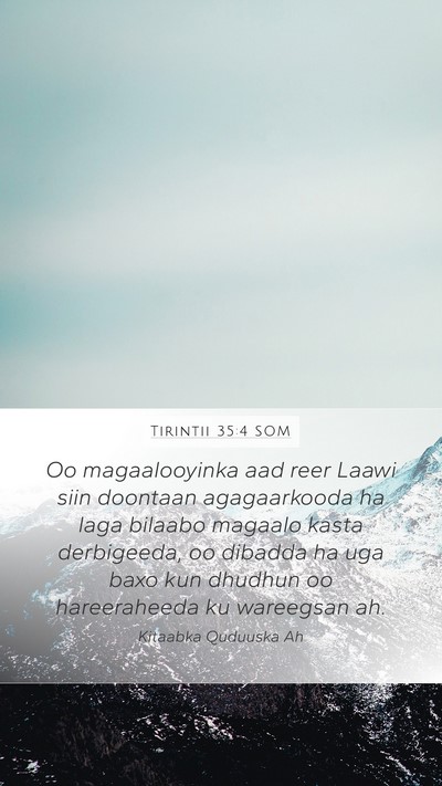 Tirintii 35:4 SOM Mobile Phone Wallpaper - Oo magaalooyinka aad reer Laawi siin doontaan - Mobile Bible Verse Wallpaper
