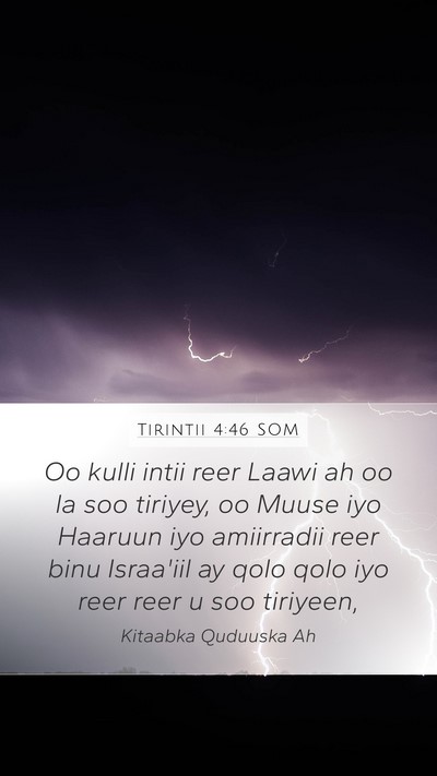 Tirintii 4:46 SOM Mobile Phone Wallpaper - Oo kulli intii reer Laawi ah oo la soo tiriyey, - Mobile Bible Verse Wallpaper