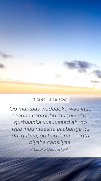 Tirintii 5:26 SOM Mobile Phone Wallpaper - Oo markaas wadaadku waa inuu qaadaa cantoobo - Mobile Bible Verse Wallpaper