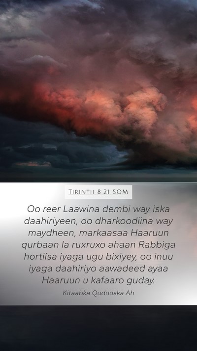 Tirintii 8:21 SOM Bible Verse Image