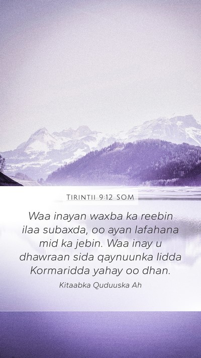 Tirintii 9:12 SOM Mobile Phone Wallpaper - Waa inayan waxba ka reebin ilaa subaxda, oo ayan - Mobile Bible Verse Wallpaper