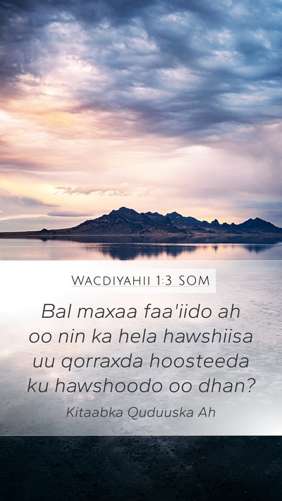 Wacdiyahii 1:3 SOM Bible Verse Image