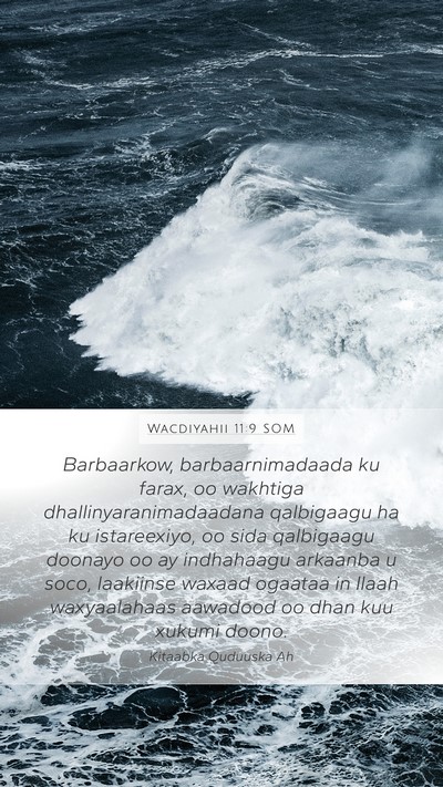 Wacdiyahii 11:9 SOM Bible Verse Image