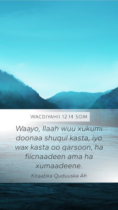 Wacdiyahii 12:14 SOM Bible Verse Image