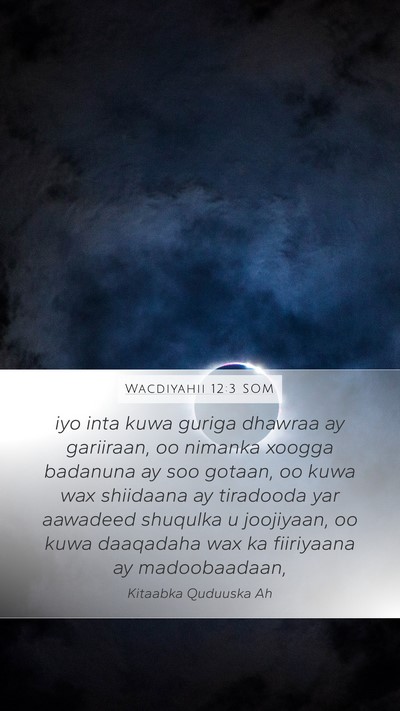 Wacdiyahii 12:3 SOM Bible Verse Image