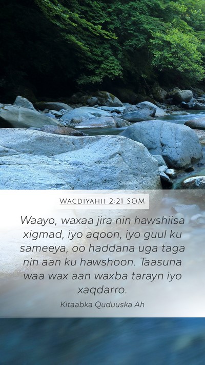 Wacdiyahii 2:21 SOM Bible Verse Image