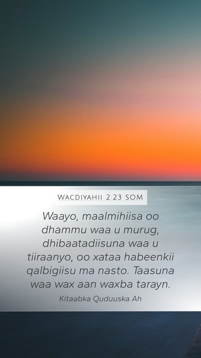 Wacdiyahii 2:23 SOM Bible Verse Image