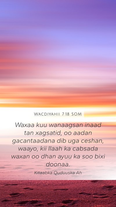 Wacdiyahii 7:18 SOM Mobile Phone Wallpaper - Waxaa kuu wanaagsan inaad tan xagsatid, oo aadan - Mobile Bible Verse Wallpaper