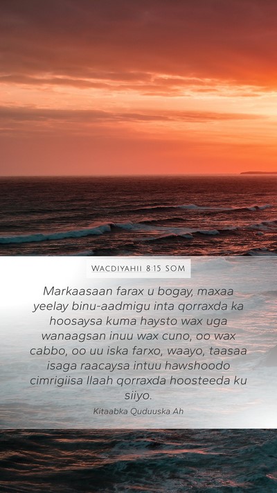 Wacdiyahii 8:15 SOM Bible Verse Image