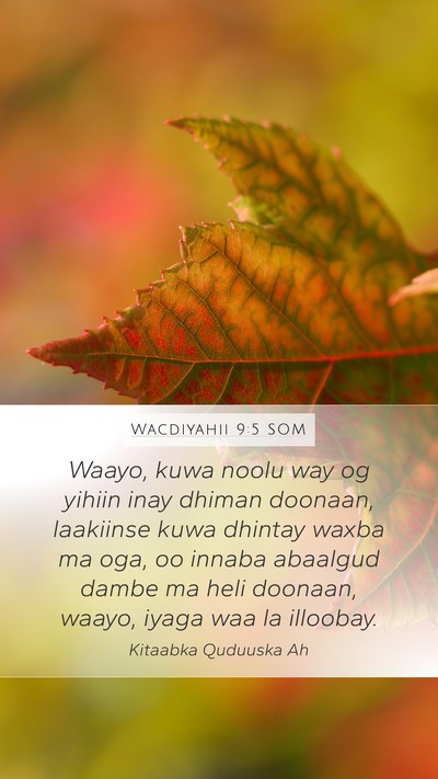 Wacdiyahii 9:5 SOM Bible Verse Image