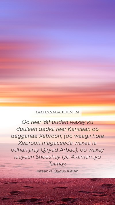 Xaakinnada 1:10 SOM Bible Verse Image