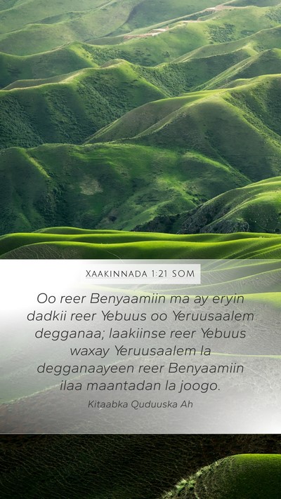Xaakinnada 1:21 SOM Bible Verse Image