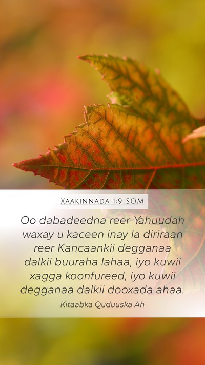 Xaakinnada 1:9 SOM Bible Verse Image