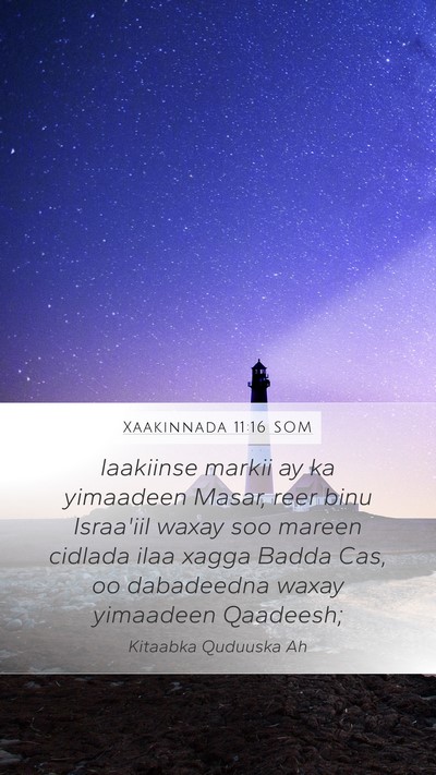 Xaakinnada 11:16 SOM Mobile Phone Wallpaper - laakiinse markii ay ka yimaadeen Masar, reer binu - Mobile Bible Verse Wallpaper