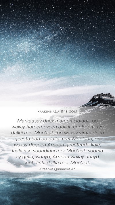 Xaakinnada 11:18 SOM Bible Verse Image