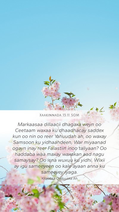 Xaakinnada 15:11 SOM Mobile Phone Wallpaper - Markaasaa dillaacii dhagaxa weyn oo Ceetaam waxaa - Mobile Bible Verse Wallpaper