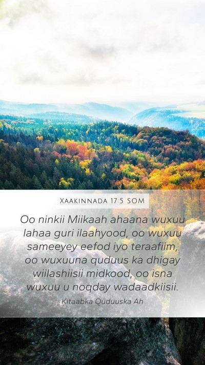 Xaakinnada 17:5 SOM Bible Verse Image