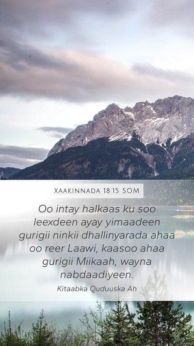 Xaakinnada 18:15 SOM Bible Verse Image