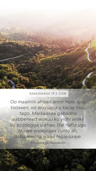 Xaakinnada 19:5 SOM Bible Verse Image
