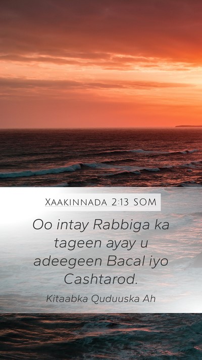 Xaakinnada 2:13 SOM Bible Verse Image
