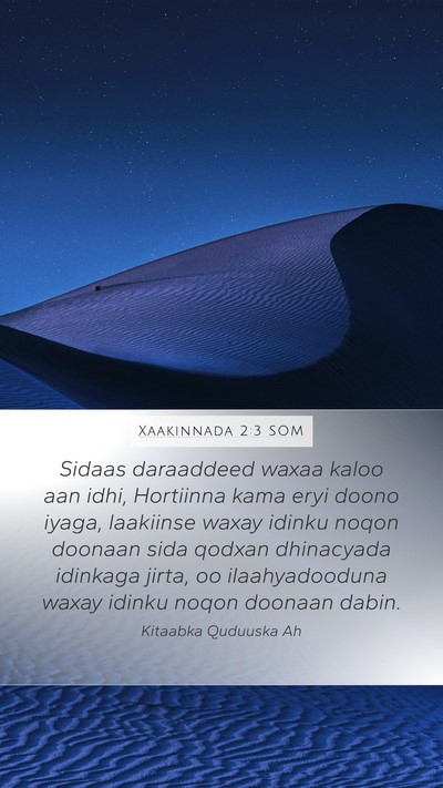 Xaakinnada 2:3 SOM Bible Verse Image