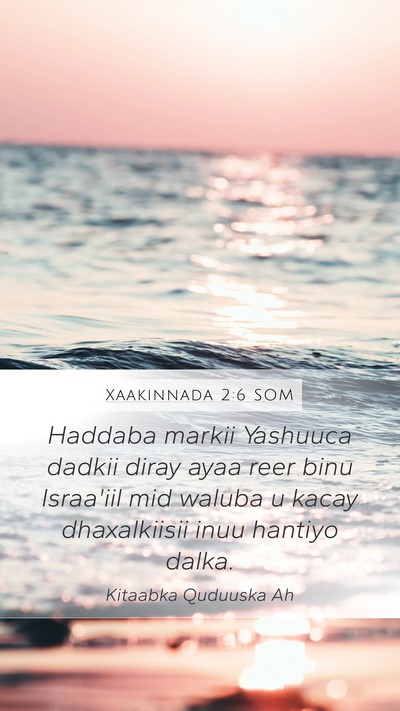 Xaakinnada 2:6 SOM Bible Verse Image