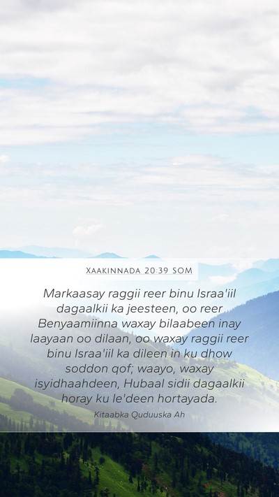 Xaakinnada 20:39 SOM Bible Verse Image