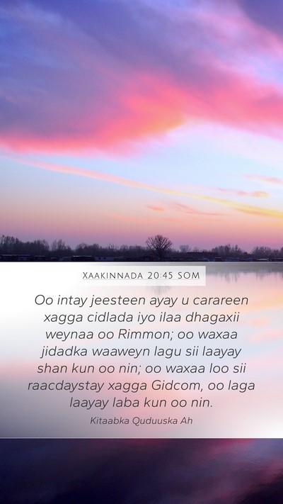 Xaakinnada 20:45 SOM Bible Verse Image