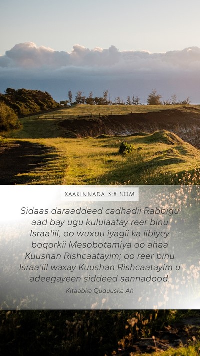 Xaakinnada 3:8 SOM Bible Verse Image