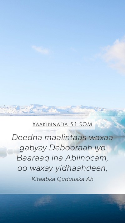 Xaakinnada 5:1 SOM Bible Verse Image