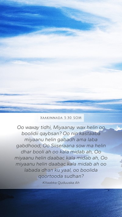 Xaakinnada 5:30 SOM Bible Verse Image
