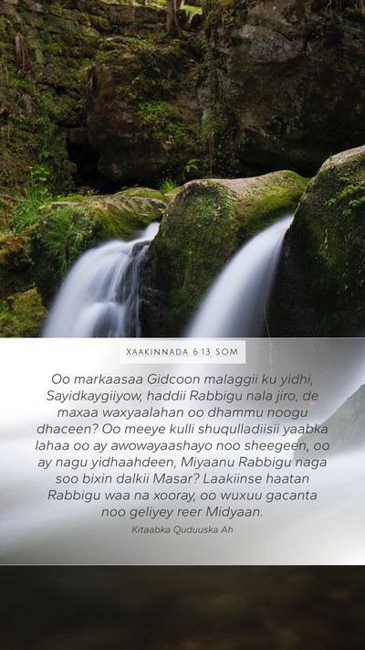 Xaakinnada 6:13 SOM Bible Verse Image