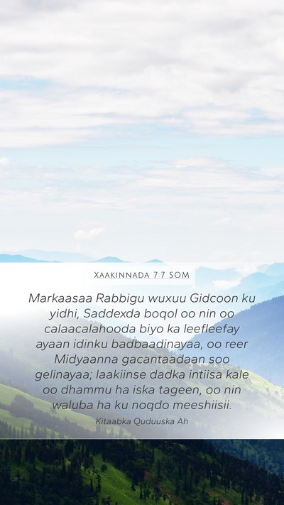 Xaakinnada 7:7 SOM Bible Verse Image