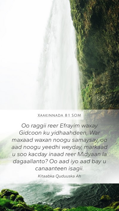 Xaakinnada 8:1 SOM Bible Verse Image