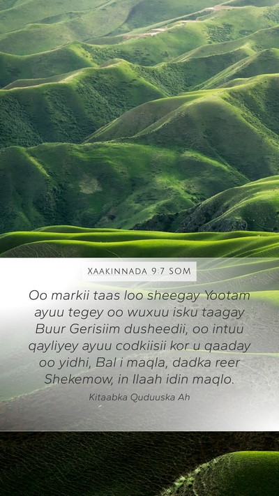 Xaakinnada 9:7 SOM Bible Verse Image