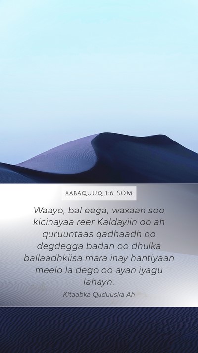 Xabaquuq 1:6 SOM Bible Verse Image