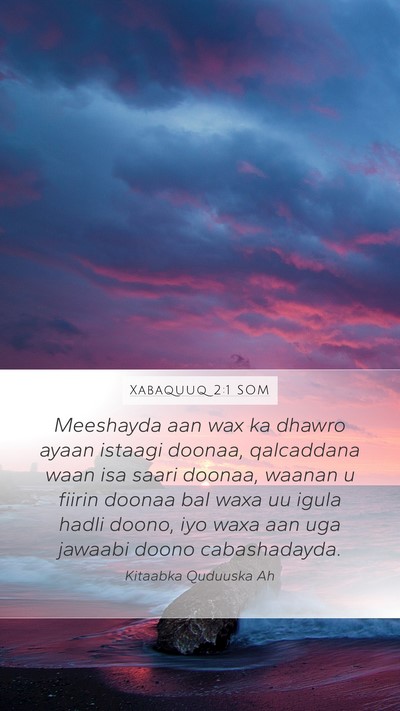 Xabaquuq 2:1 SOM Bible Verse Image