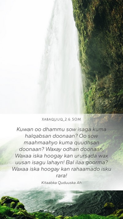 Xabaquuq 2:6 SOM Bible Verse Image