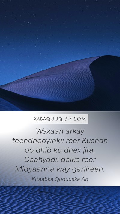 Xabaquuq 3:7 SOM Bible Verse Image