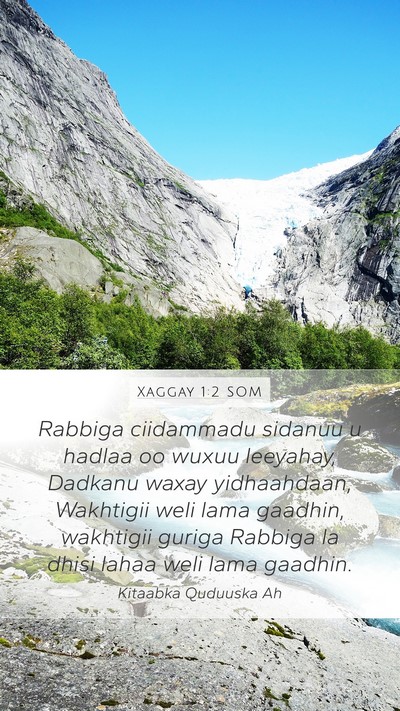 Xaggay 1:2 SOM Bible Verse Image