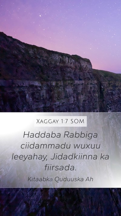 Xaggay 1:7 SOM Mobile Phone Wallpaper - Haddaba Rabbiga ciidammadu wuxuu leeyahay, - Mobile Bible Verse Wallpaper