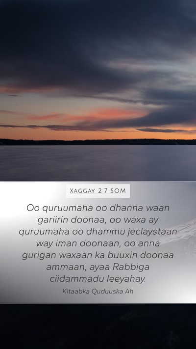 Xaggay 2:7 SOM Bible Verse Image