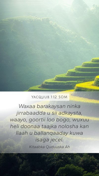 Yacquub 1:12 SOM Bible Verse Image