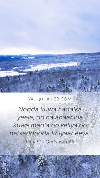 Yacquub 1:22 SOM Bible Verse Image