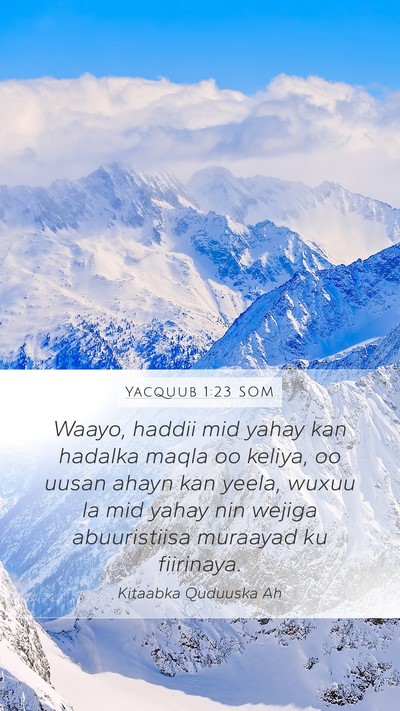 Yacquub 1:23 SOM Bible Verse Image