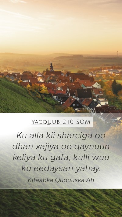 Yacquub 2:10 SOM Bible Verse Image