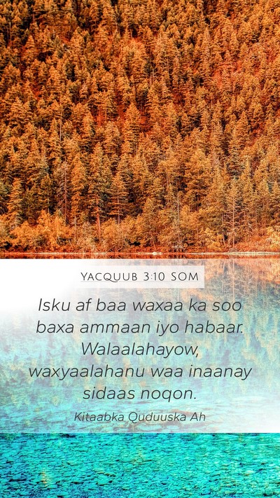 Yacquub 3:10 SOM Bible Verse Image