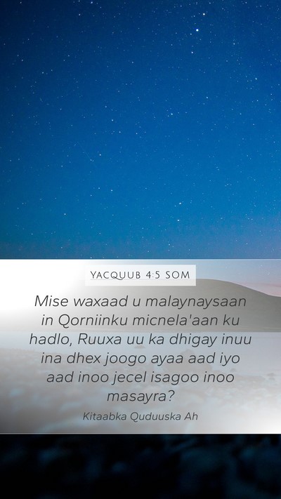 Yacquub 4:5 SOM Bible Verse Image